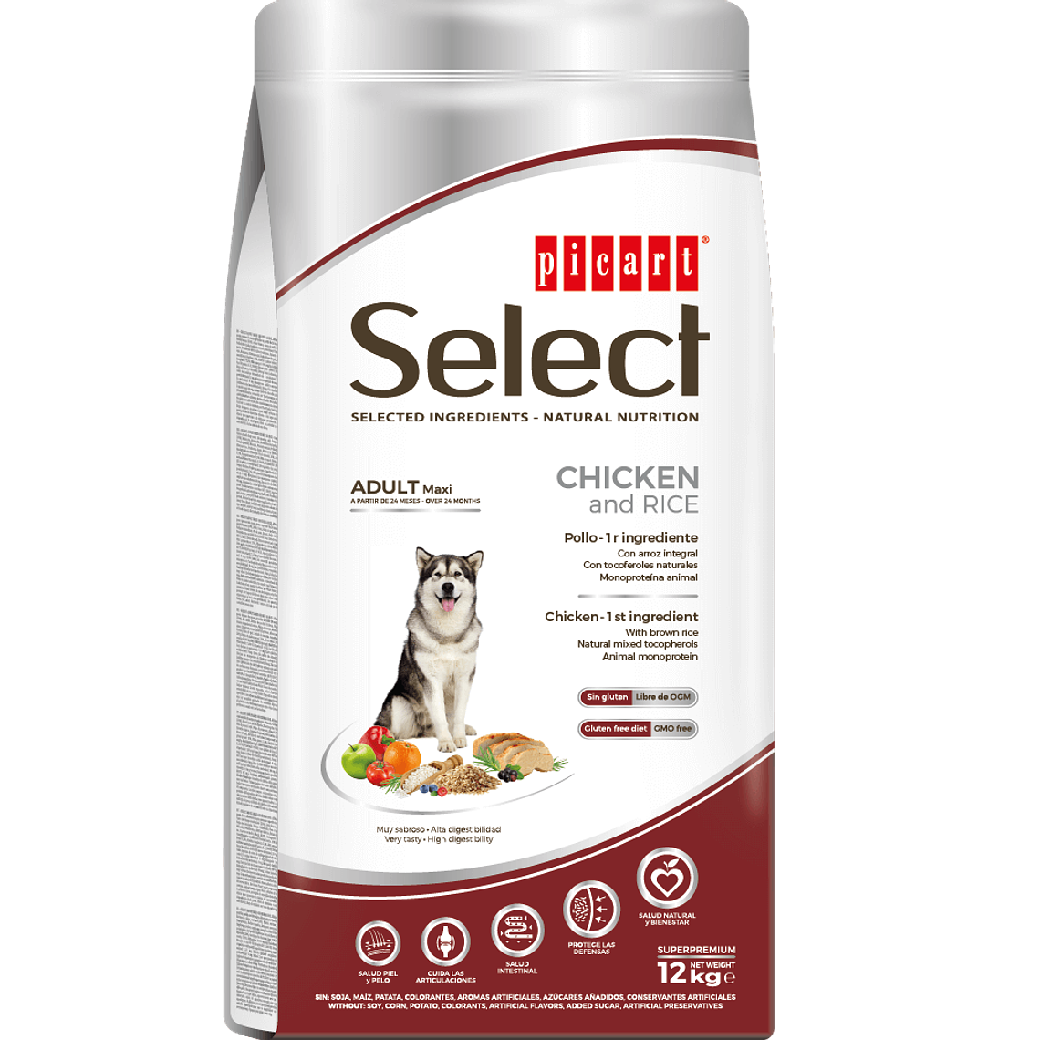 Picart Select Dog Adult Maxi Chicken & Rice 12 KG 1