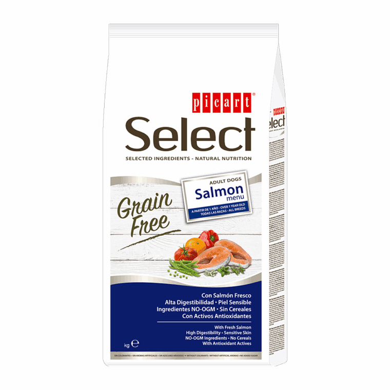 Picart Select Dog Grain Free Salmon Menú 2 KG 1