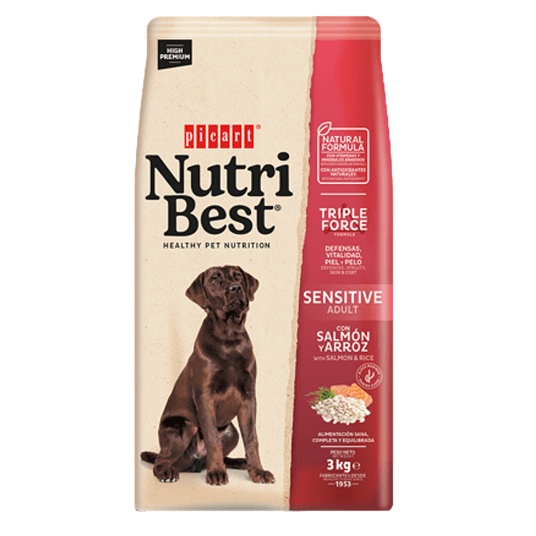 Nutribest Dog Adult Sensitive Salmon & Rice 3 KG 1