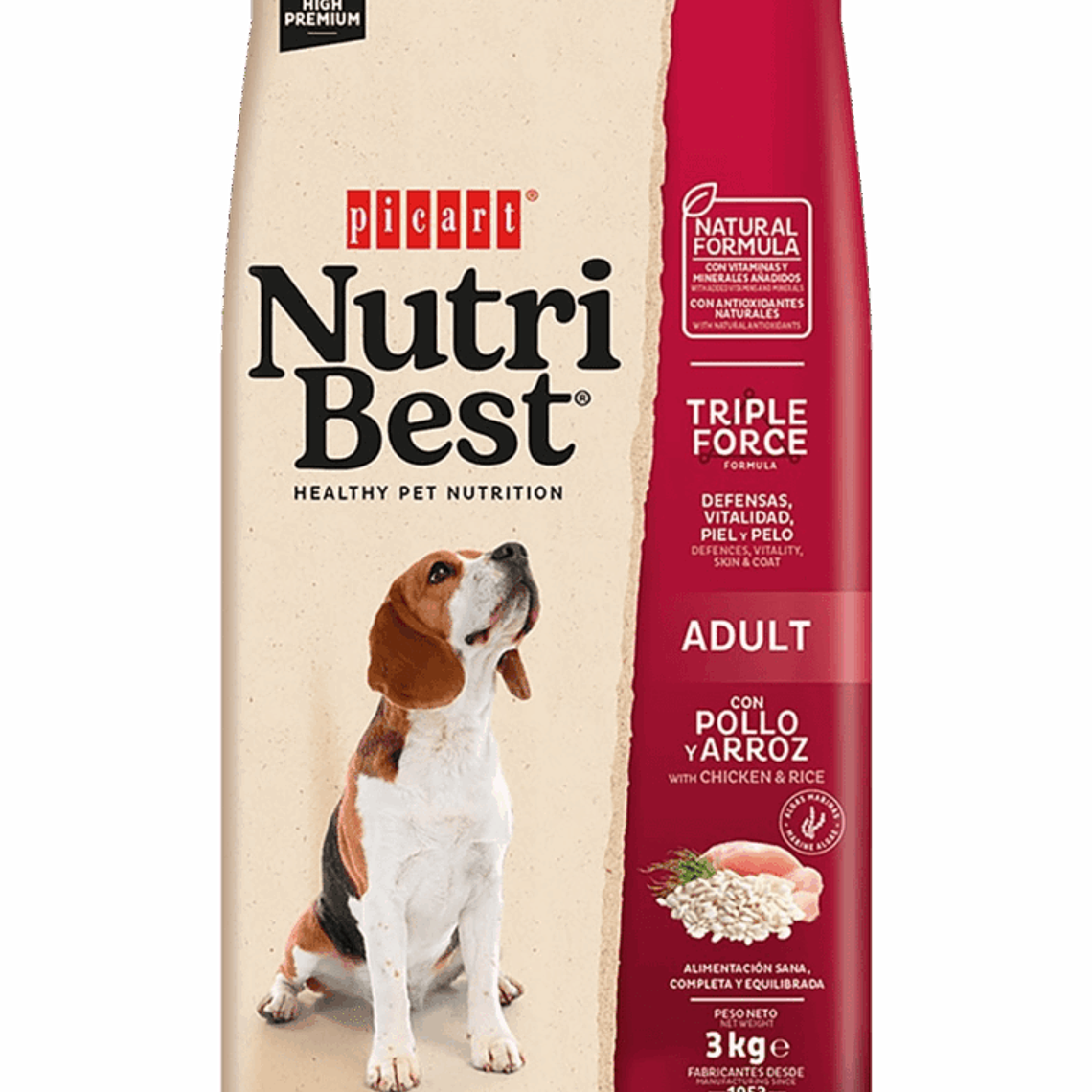 Nutribest Dog Adult Chicken & Rice 15 KG 1