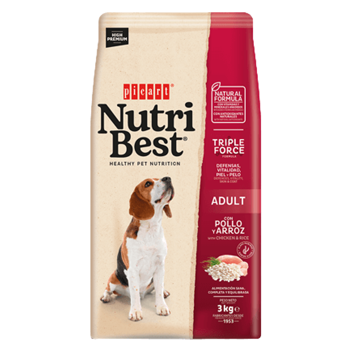 Nutribest Dog Adult Chicken & Rice 3 KG 1