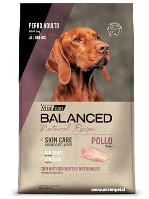 Vitalcan Balanced Natural Recipe Perro Adulto Pollo 15 KG