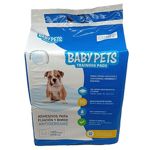 Sabanillas de Entrenamiento Baby Pets Training Pads 100 Unidades 60×60 cm