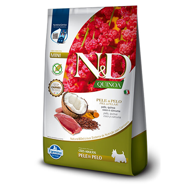 N&D Quinoa Canine Skin Coat Pato 2.5 KG 1