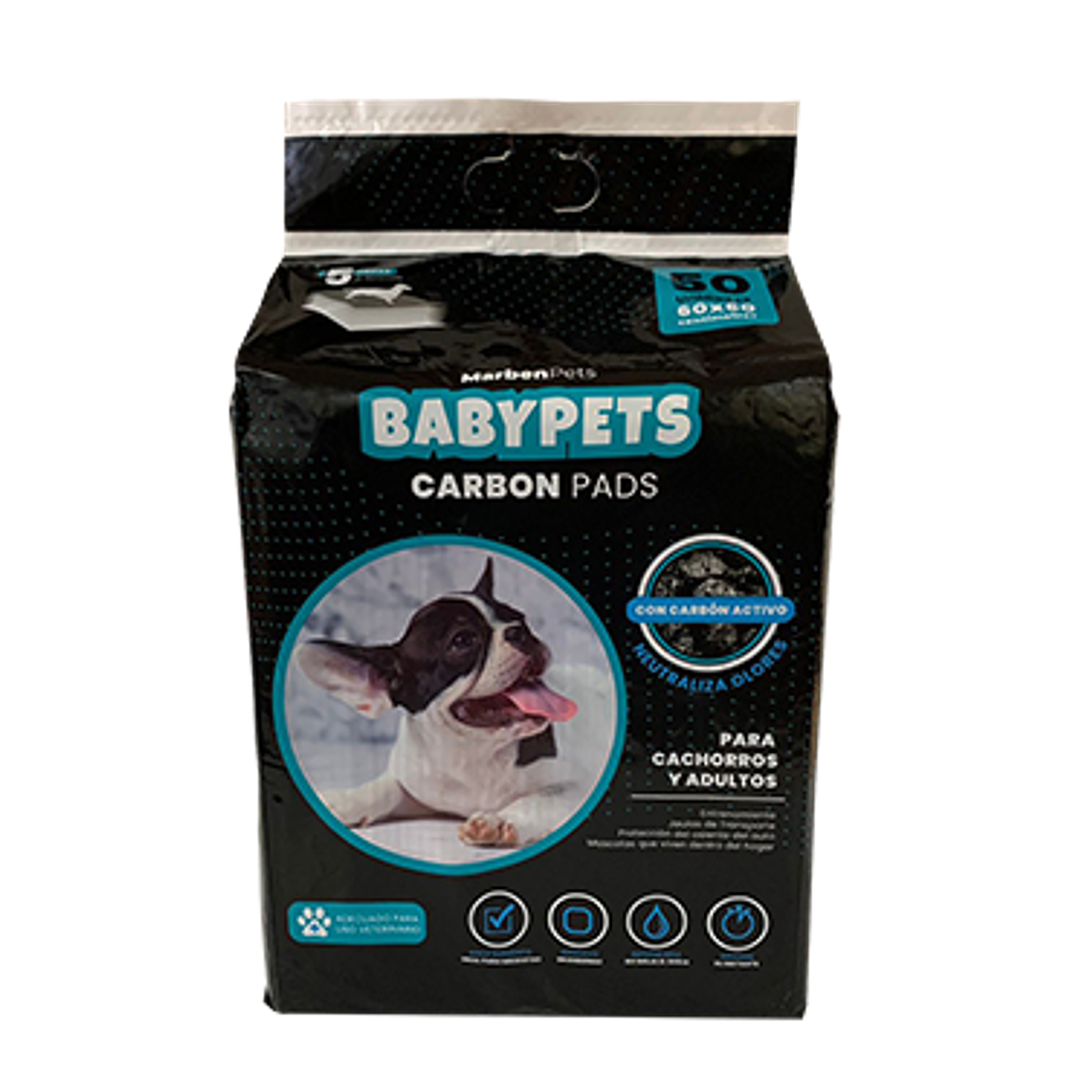 Baby Pet Sabanilla de Entrenamiento 50 Unidades Carbón 1