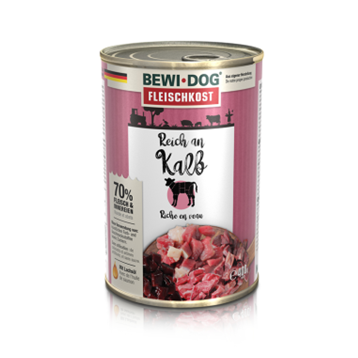 Lata BewiDog Rico en Ternera 400 GR 1