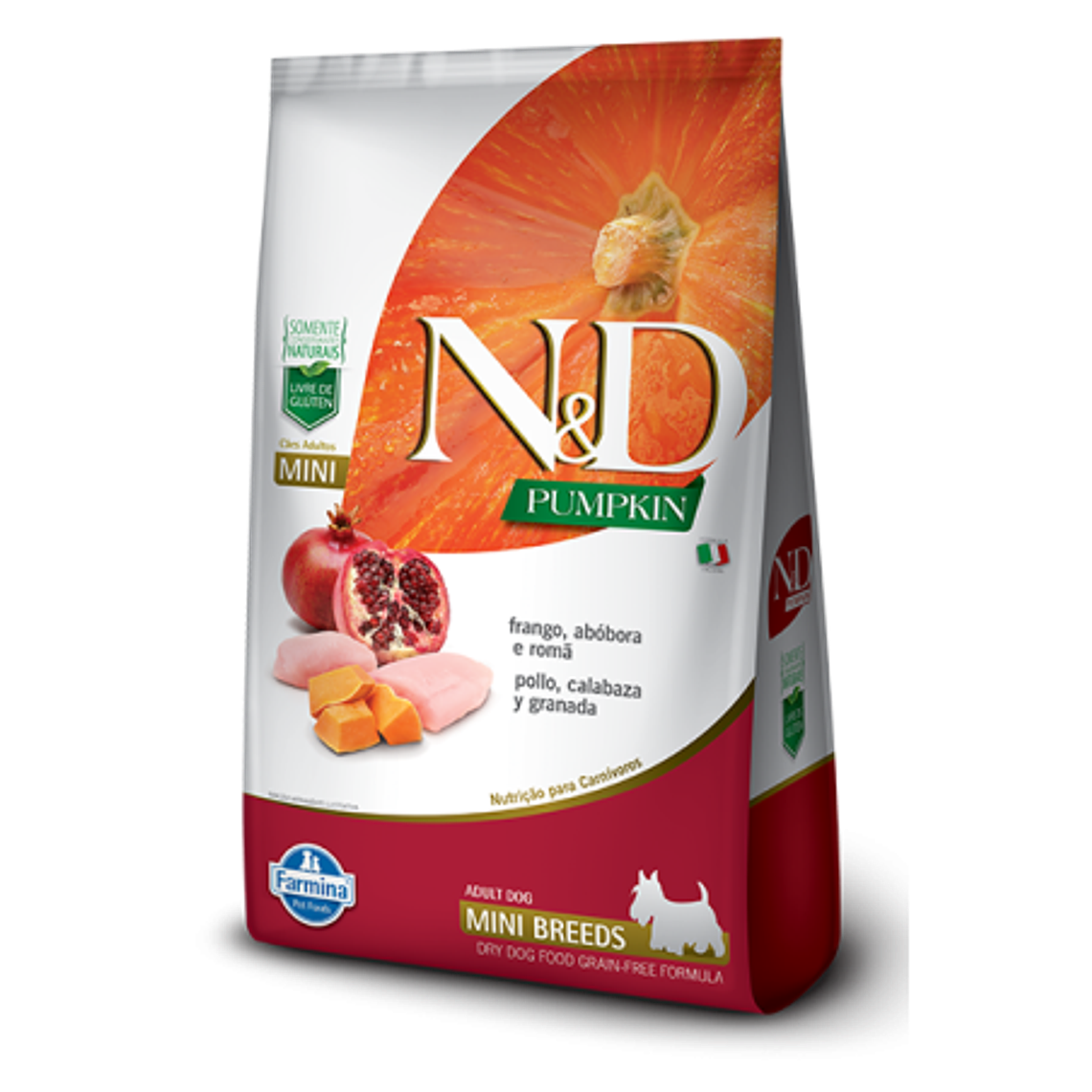 N&D Pumpkin Canine Adult Frango Mini 2.5 KG 1