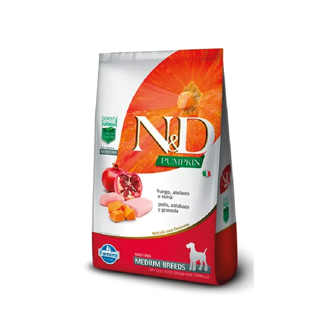 N&D Pumpkin Canino Medium Adulto Frango 10 KG 1
