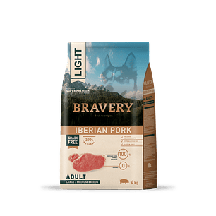 Bravery Light Iberian Pork Adult Large Medium Breeds 4KG