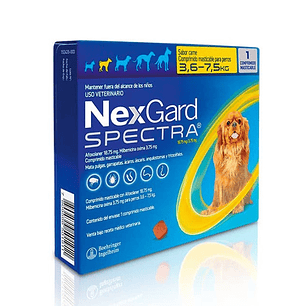 Nexgard Spectra sabor carne 3,6 a 7,5 Kg 1 Dosis