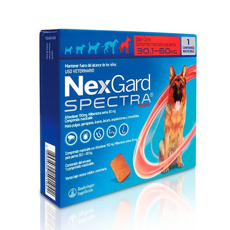Nexgard Spectra sabor carne 30,1 a 60 kg 1 Dosis 1