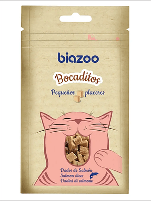 Biazoo Bocaditos Gato Dados de Salmon 50gr