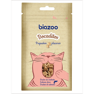 Biazoo Bocaditos Gato Dados de Salmon 50gr