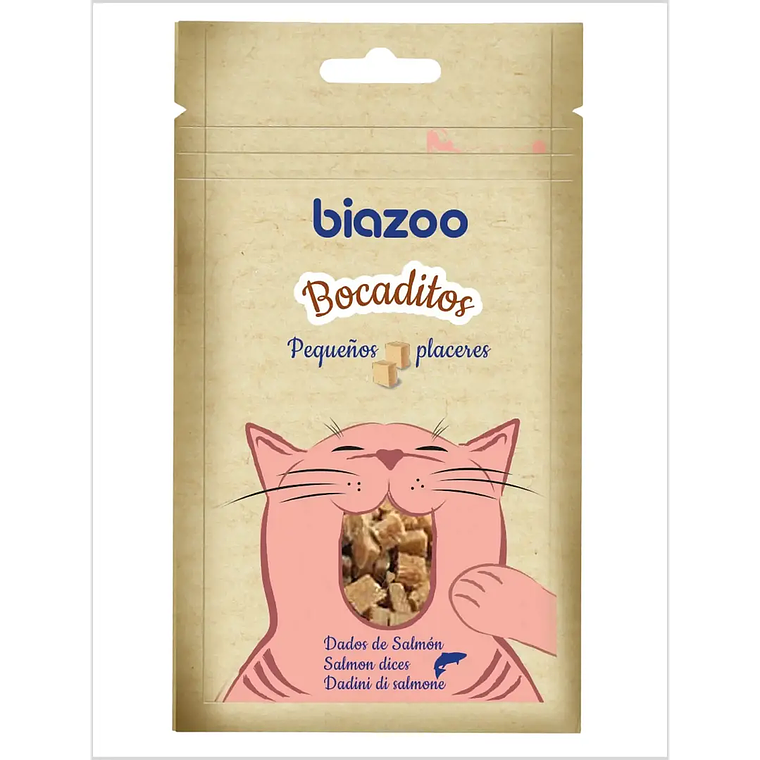 Biazoo Bocaditos Gato Dados de Salmon 50gr 1