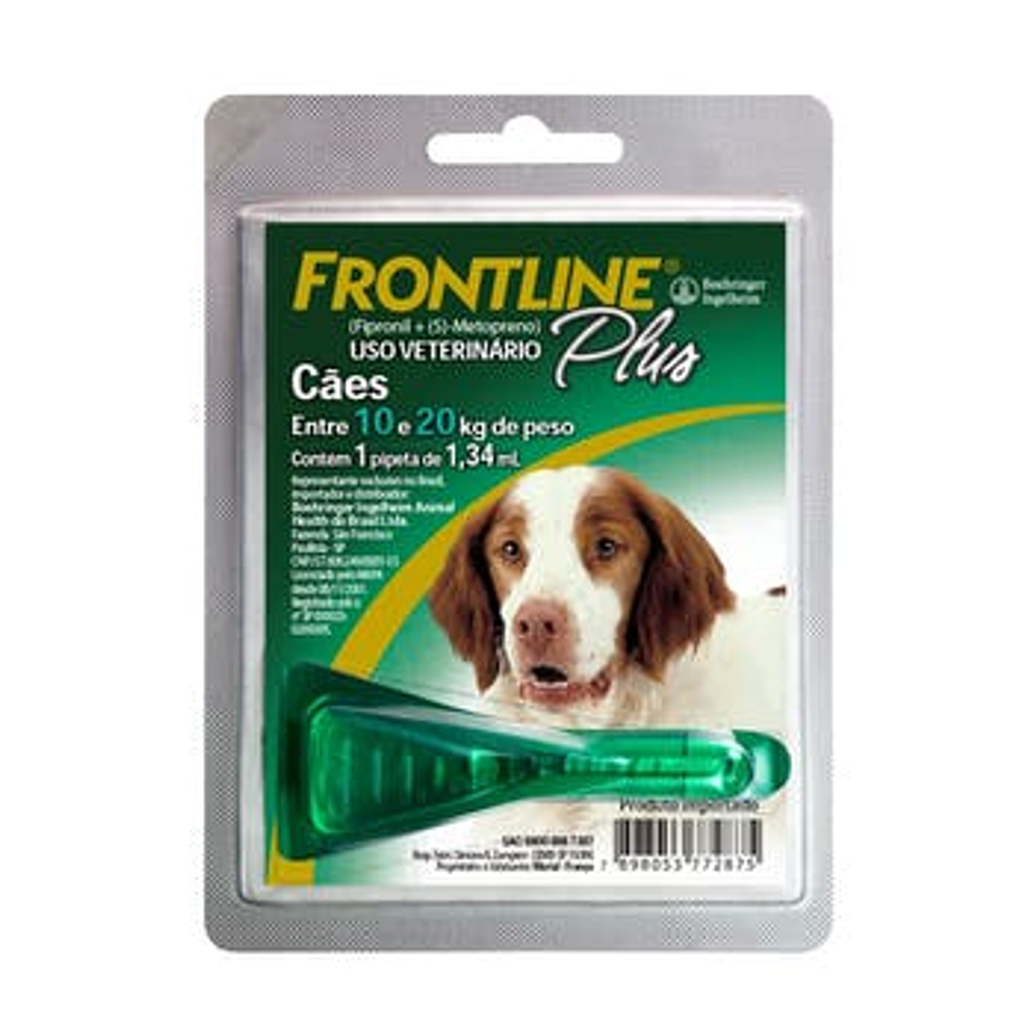 Pipeta Frontline Plus 10 a 20 KG 1.34ml 1