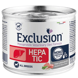 Exclusion Perro Hepatico Cerdo y Sorgo 200 gr