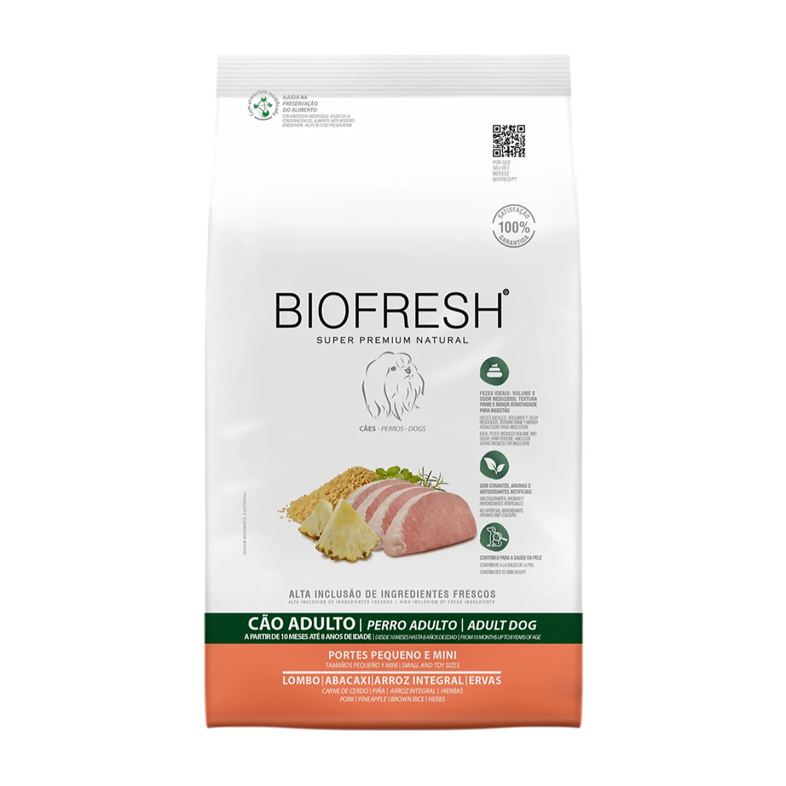 biofresh perro adulto cerdo piña razas pequeñas 3kg 1