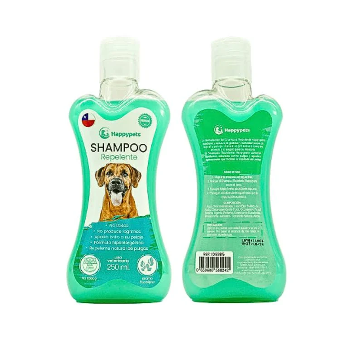 Shampoo Para Perros Repelente De Pulgas Happy Pets 250ml Eucalipto 1