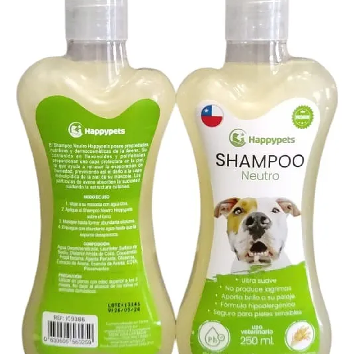 Shampoo Hipoalergenico Ph Neutro Para Perros 250ml Happypets Fragancia Avena 1