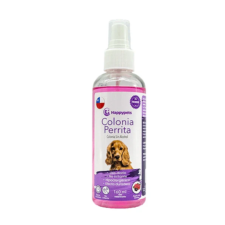 Happy Pets Colonia Para Perros 160ml Sin Alcohol Fragancia Manzana Frutos Rojos 1