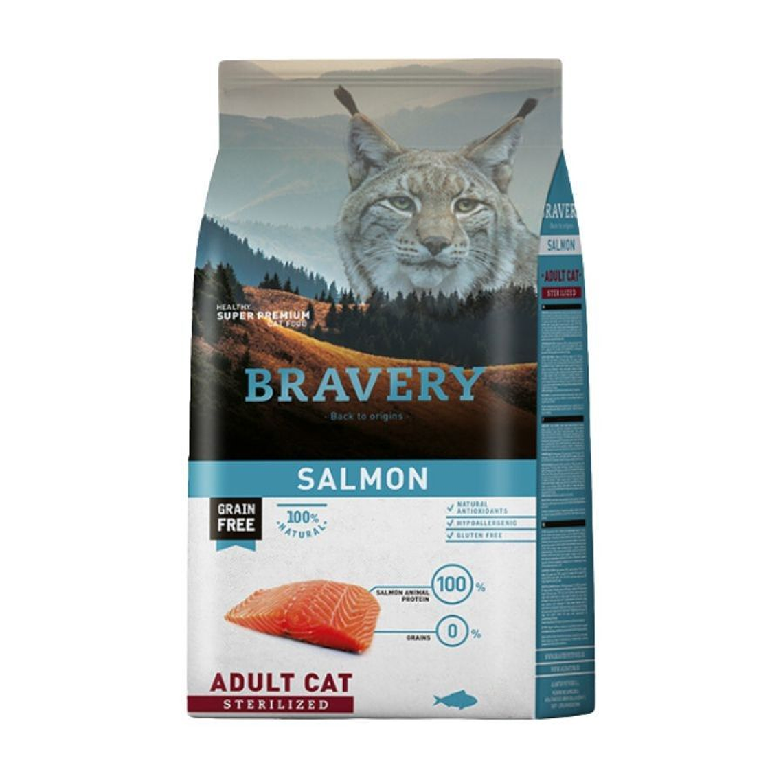 Bravery Salmón Adult Cat Sterilized alimento para gato 1