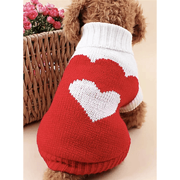 Suéter rojo corazón