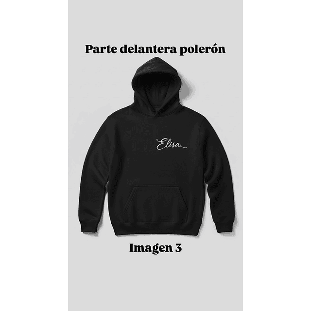 Polerón letras grandes + mascota