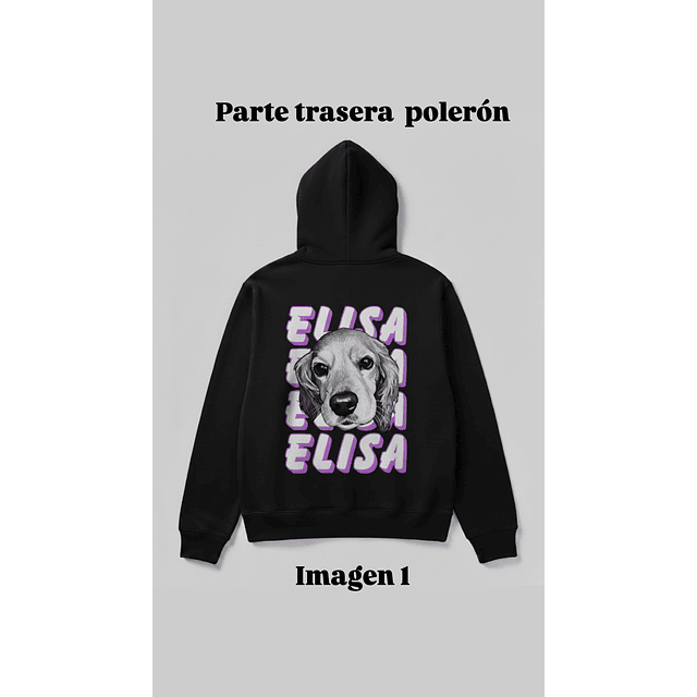 Polerón letras grandes + mascota