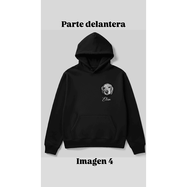 Polerón letras grandes + mascota