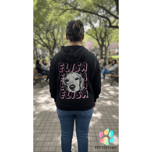 Polerón letras grandes + mascota