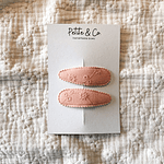 Clips Bordado - Pêssego 