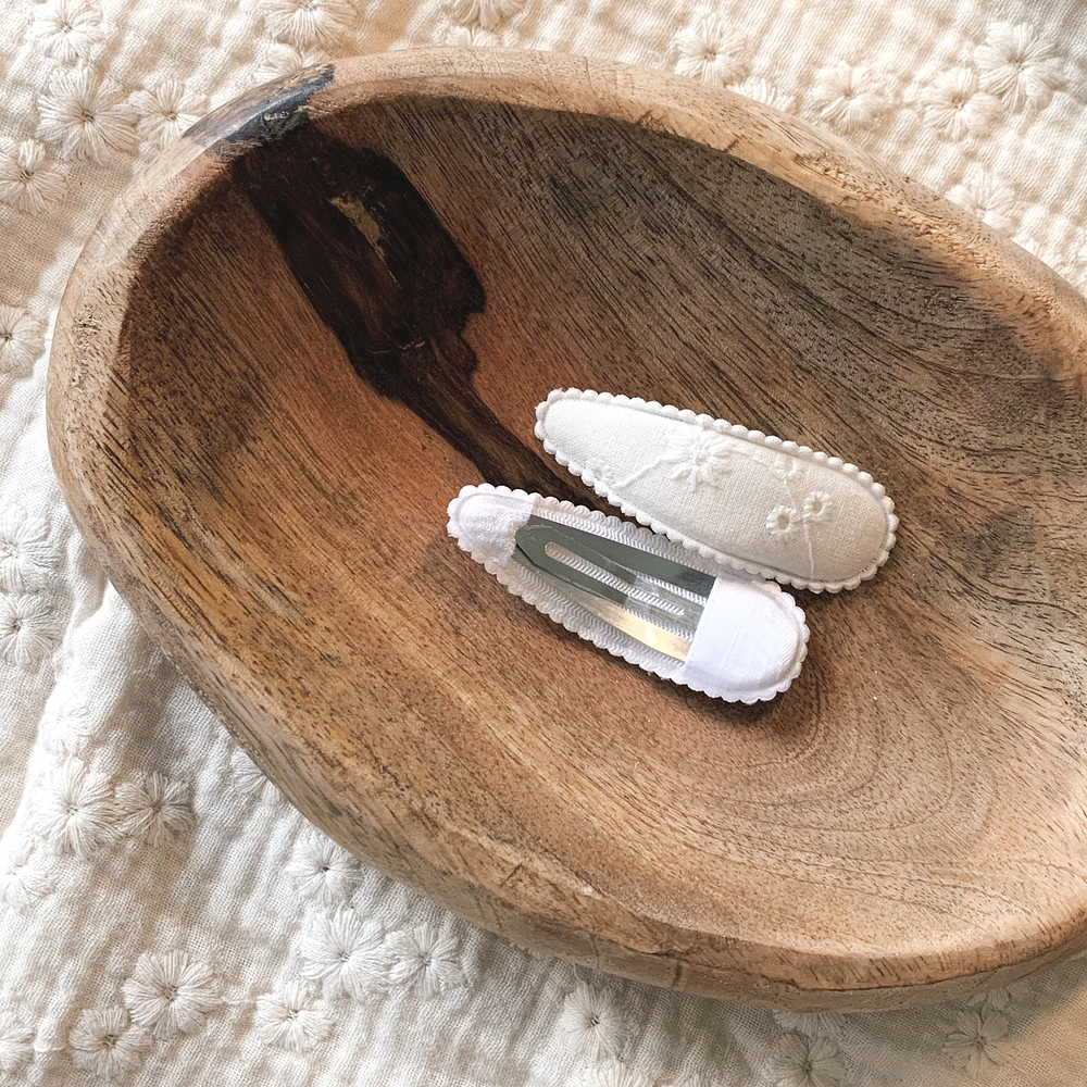 Clips Bordados - Branco