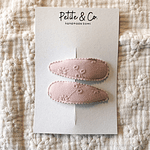 Clips Bordados - Rosa Antigo