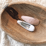 Clips Bordados - Rosa Antigo