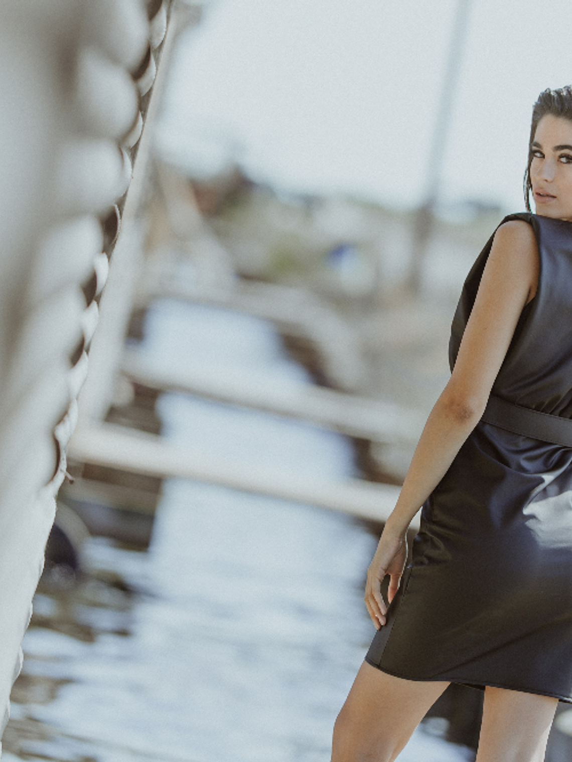 Samantha Black PU Dress 3