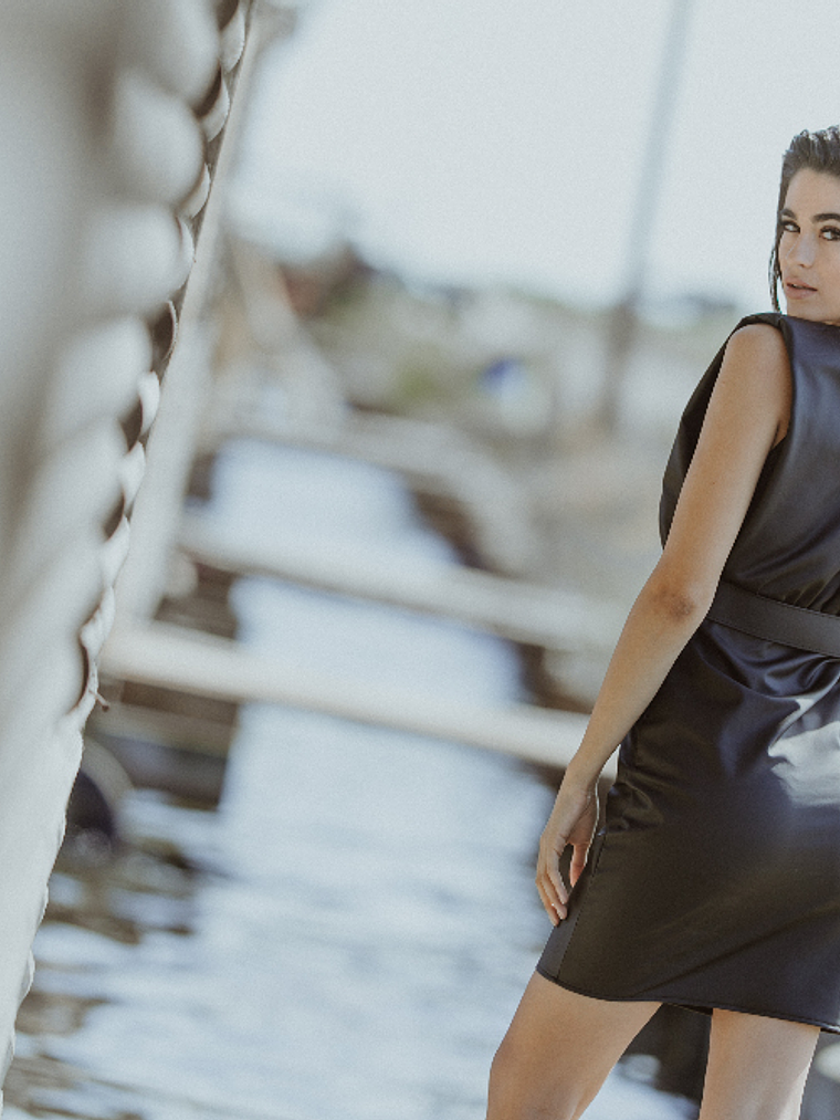 Samantha Black PU Dress 3