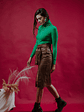 Mona Brown Pu Skirt - thumbnail 4