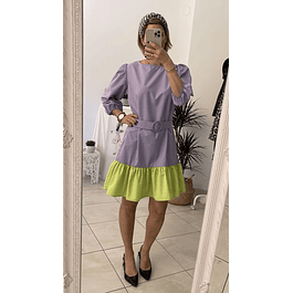 Block Purple Dress