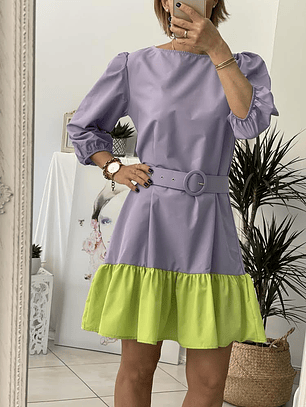 Block Purple Dress