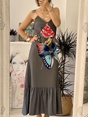 Butterfly Gray Dress