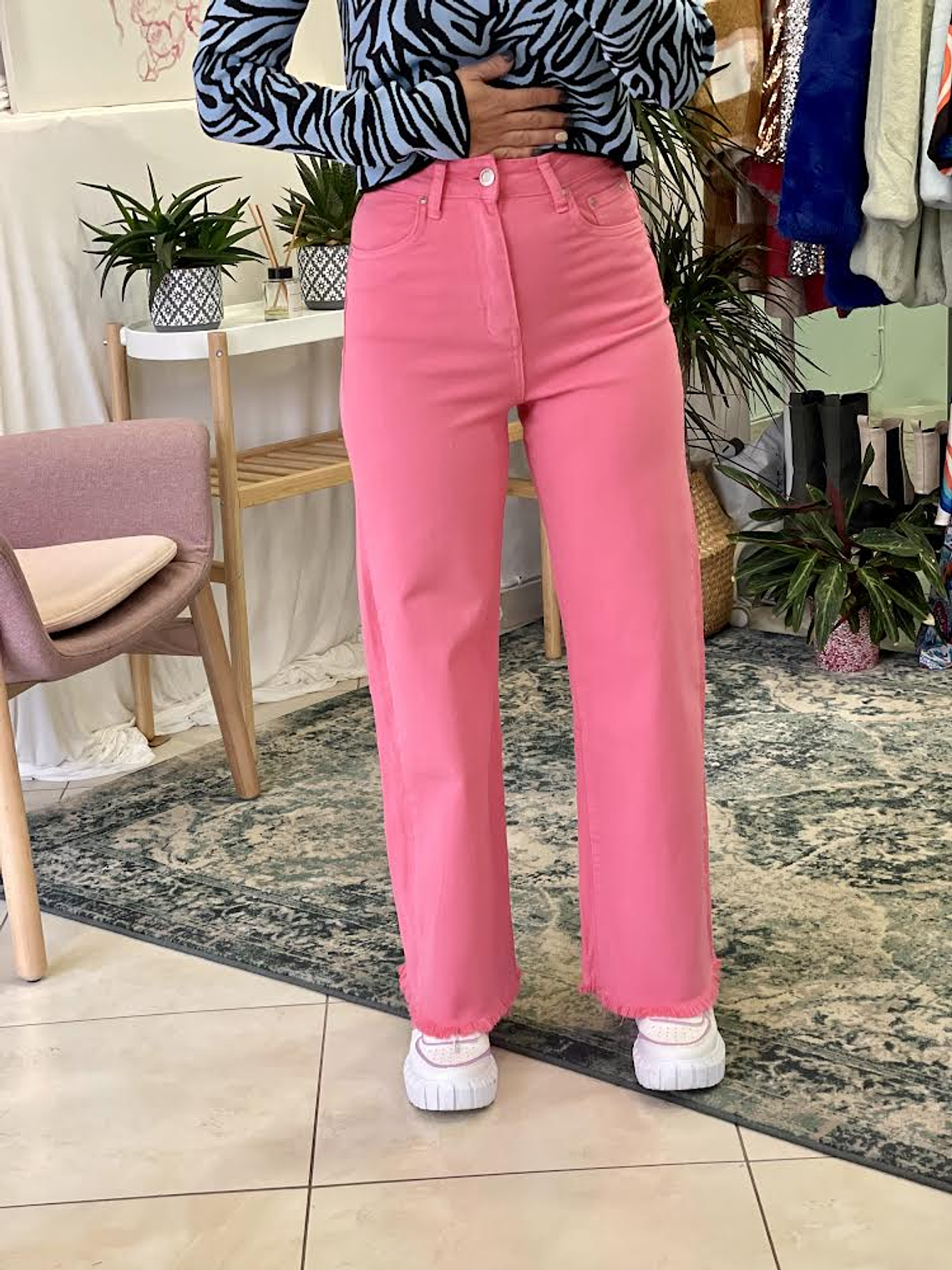 Pink Palazzo Jeans  2