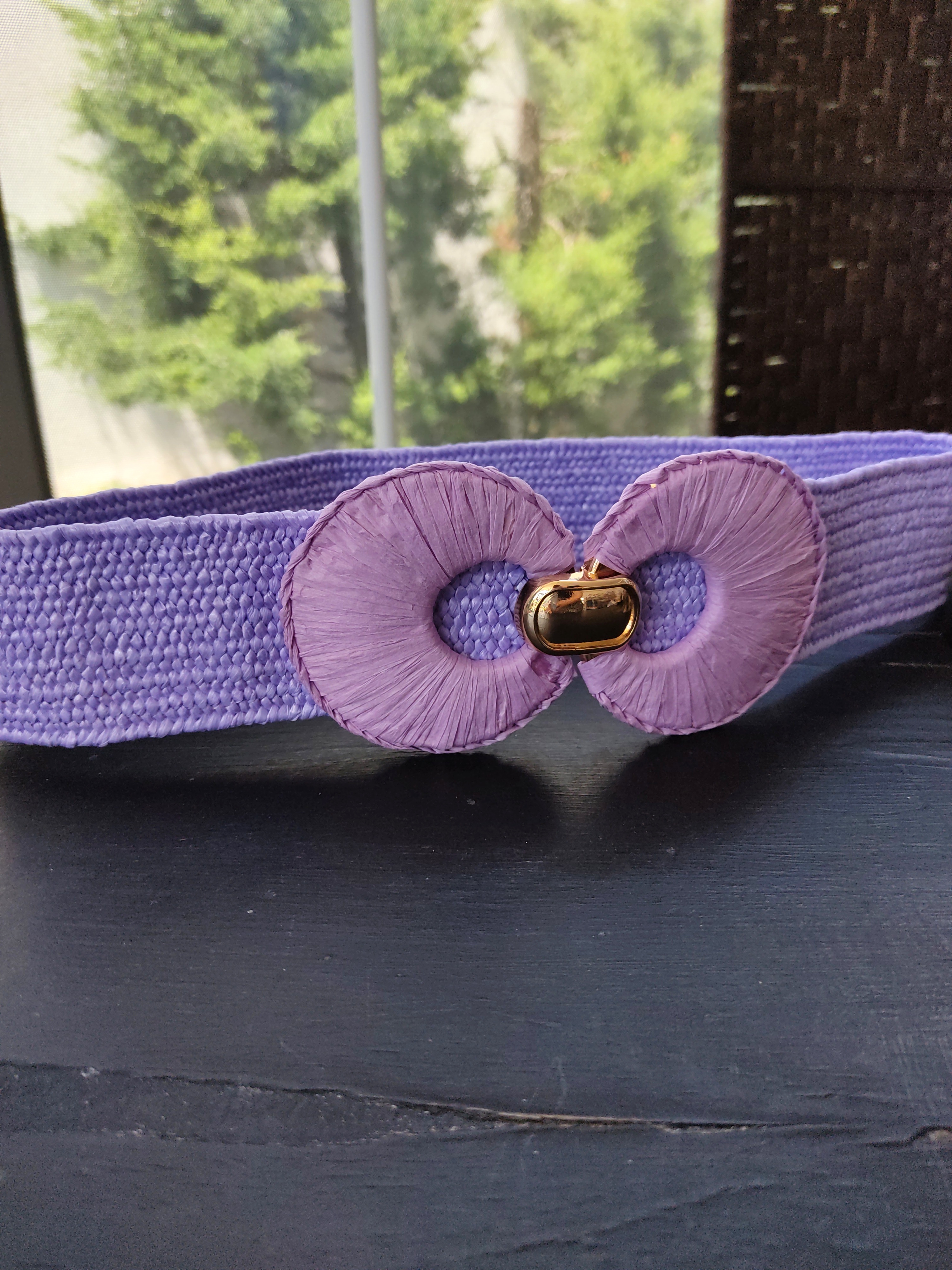 Purple Wicker Belt