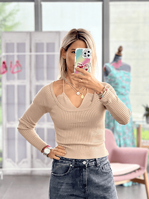 Misaday Beige Blouse