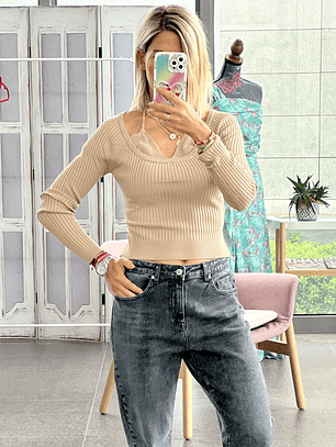 Misaday Beige Blouse