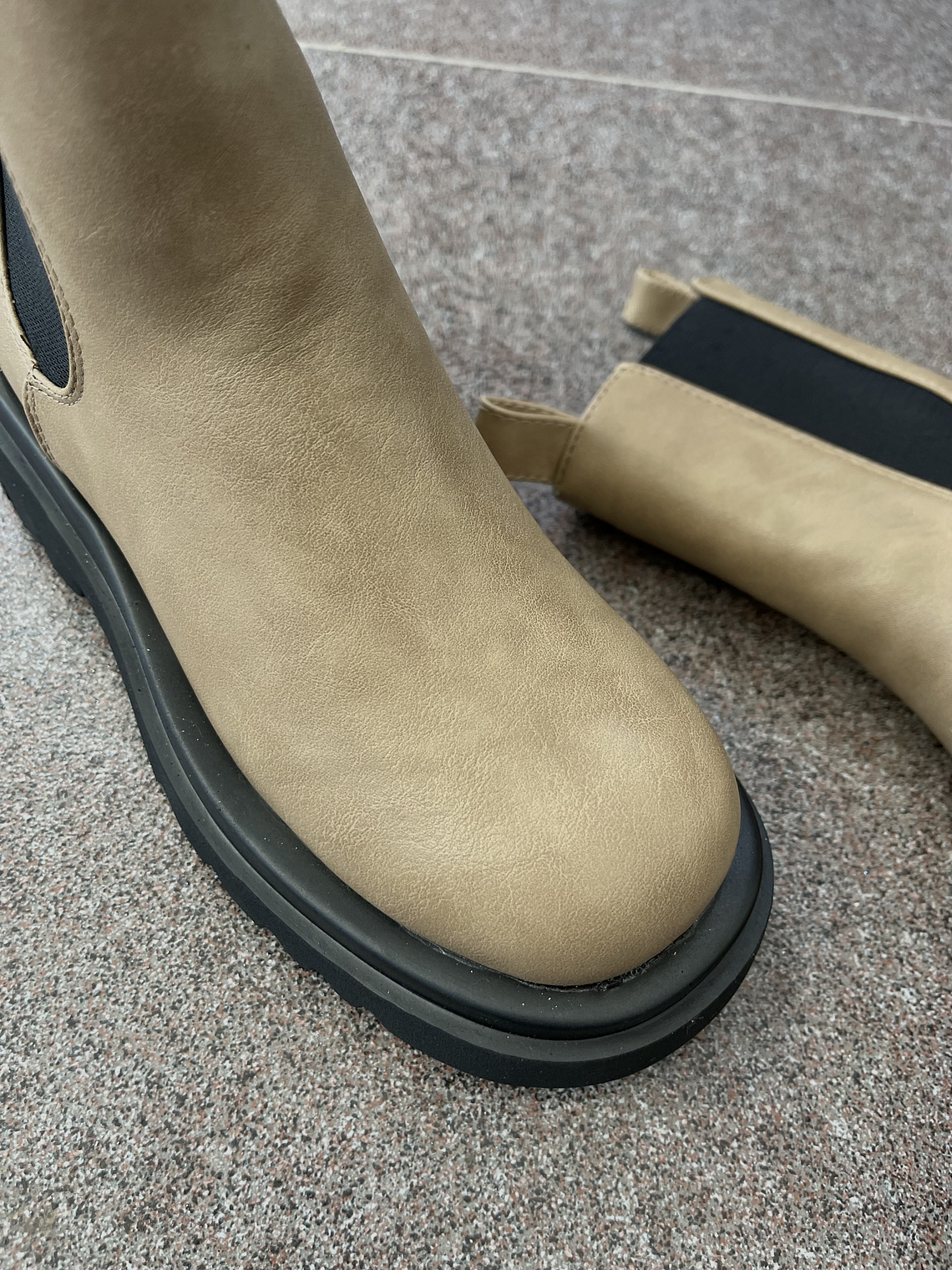 Beige Distressed Boots 4