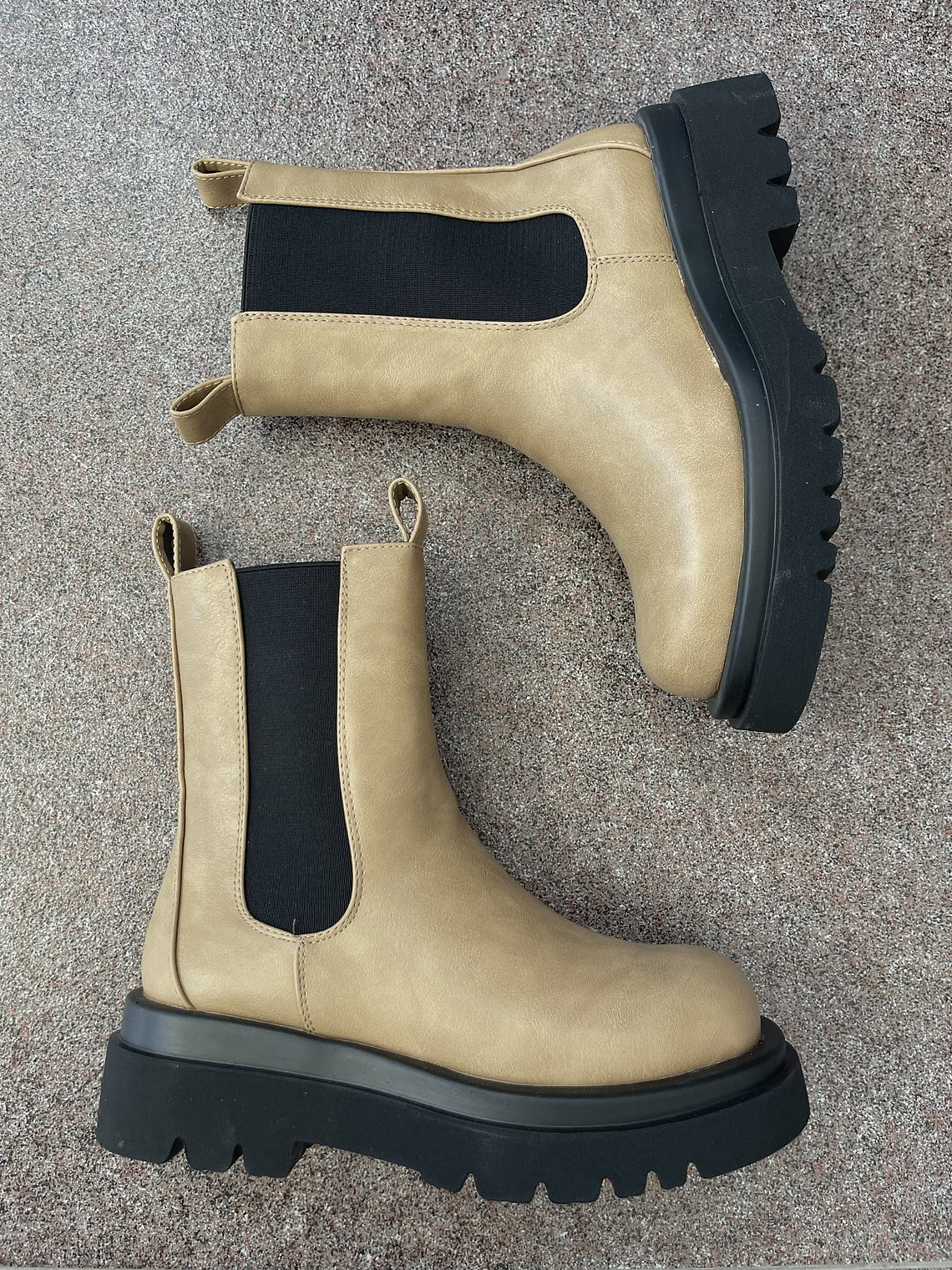 Beige Distressed Boots 2