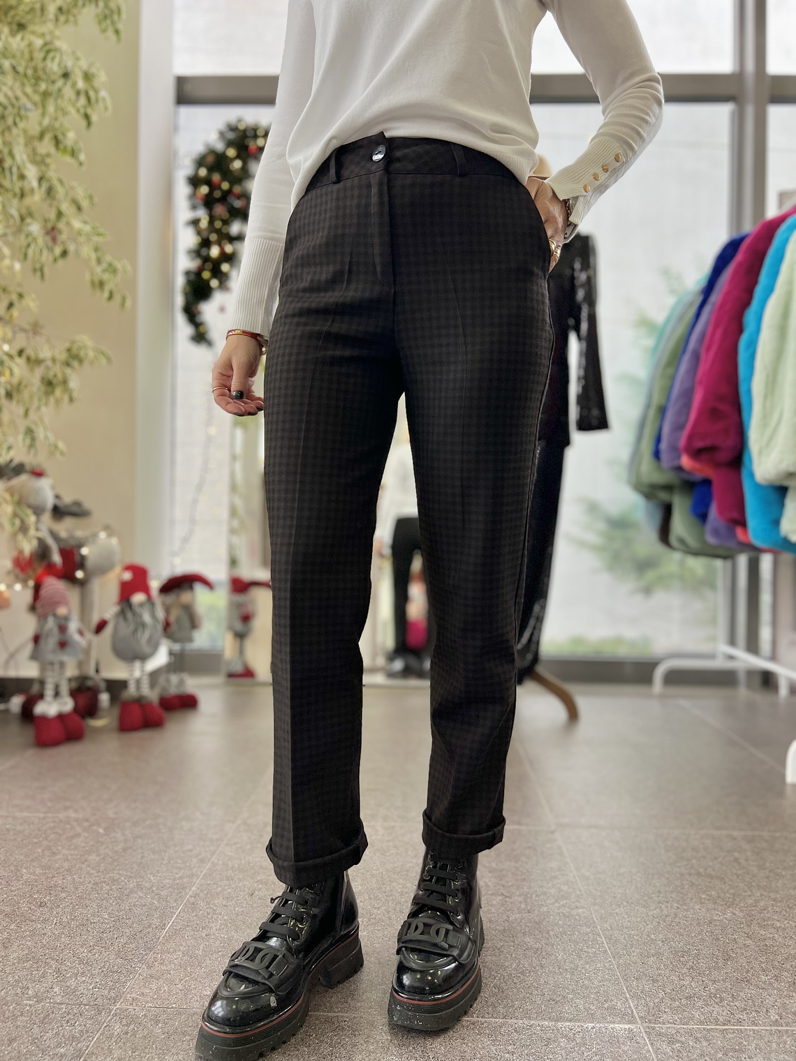 Checkered Brown Suit 6