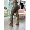 Catherine Brown Leather Bell Pants 