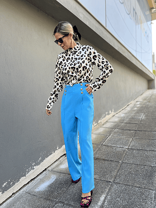 Janice Sky Button Pants