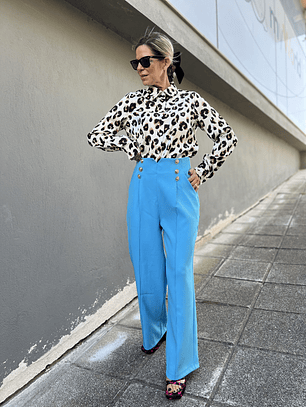 Janice Sky Button Pants